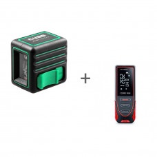 НОВОГОДНИЙ КОМПЛЕКТ Уровень лазерный ADA Cube Mini Green Basic Edition + Дальномер лазерный ADA Cosmo MINI