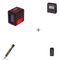 Уровень лазерный ADA Cube Mini Basic Edition + Уровень электронный ProDigit RUMB + Лазерная рулетка А00670 + Детектор напряжения ADA ZАС 1000 в подарок!