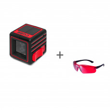 Уровень лазерный ADA CUBE BASIC EDITION + очки лазерные ADA Laser Glasses  в подарок!