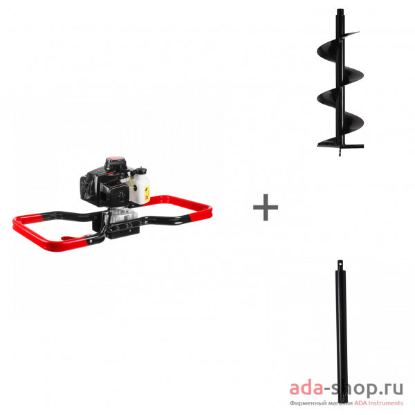 Мотобур ADA Ground Drill 10 без шнека + Шнек FROZEN Ground Drill 250 ...
